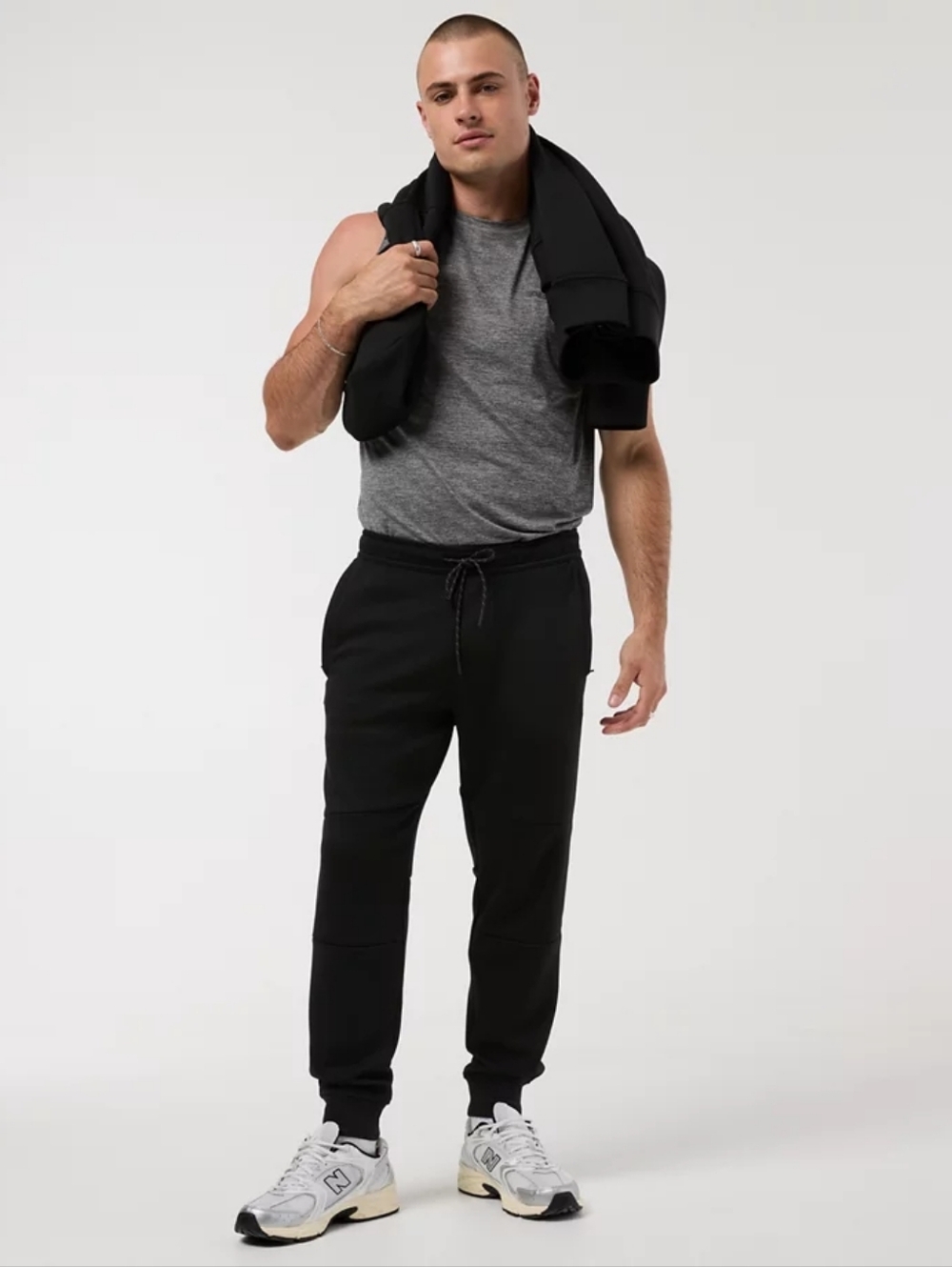 American Eagle Æ Men's Black Drawstring Jogger Reflective Sweatpants | Size XS